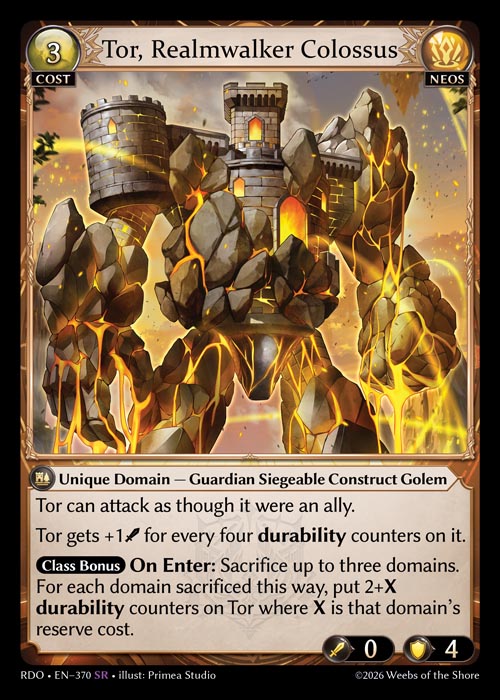 [Neos] Tor, Realmwalker Colossus FOIL [RDO-370-SR]