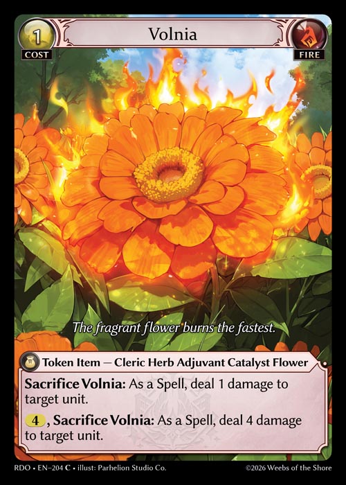 [Fire] Volnia CURIO FOIL [RDO-204-C]