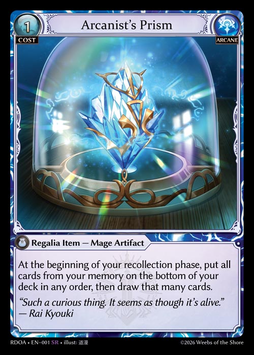 [Arcane] Arcanist's Prism FOIL [RDOA-001-SR]