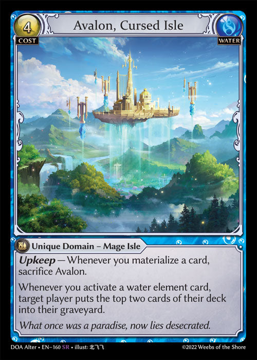 [Water] Avalon, Cursed Isle FOIL [DOA Alter-160-SR]