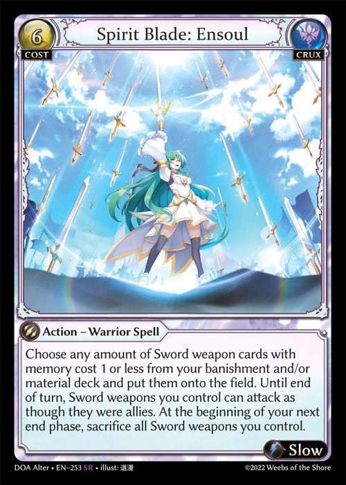 [Crux] Spirit Blade: Ensoul FOIL [DOA Alter-253-SR]