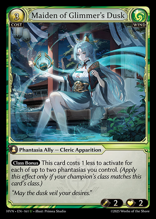 [Wind] Maiden of Glimmer's Dusk FOIL [HVN-161-U]