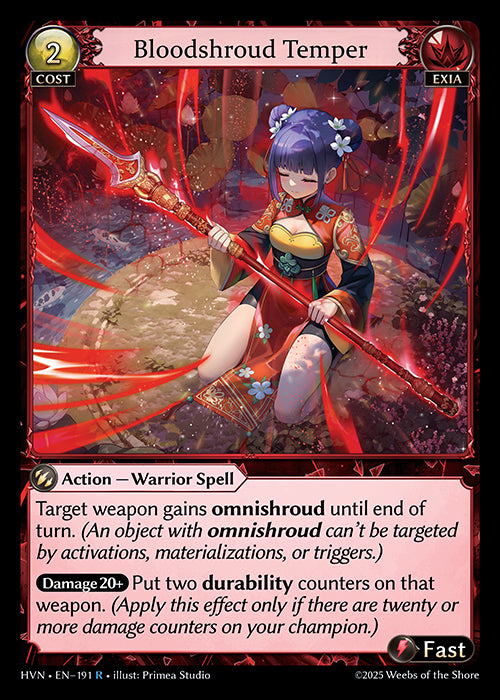 [Exia] Bloodshroud Temper FOIL [HVN-191-R]