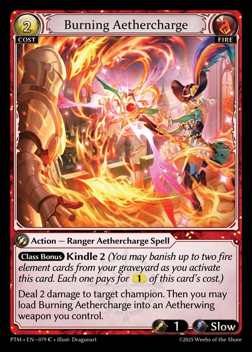 [Fire] Burning Aethercharge CURIO FOIL [PTM-079-C]