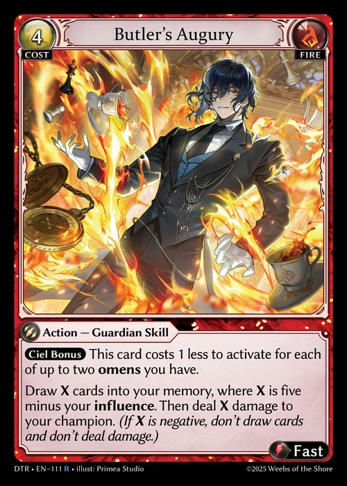 [Fire] Butler's Augury FOIL [DTR-111-R]