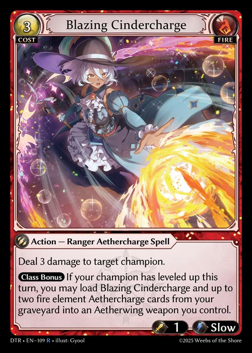 [Fire] Blazing Cindercharge FOIL [DTR-109-R]