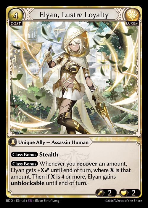 [Luxem] Elyan, Lustre Loyalty FOIL [RDO-351-SR]