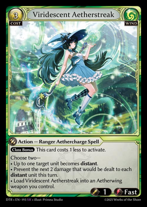 [Wind] Viridescent Aetherstreak FOIL [DTR-193-SR]