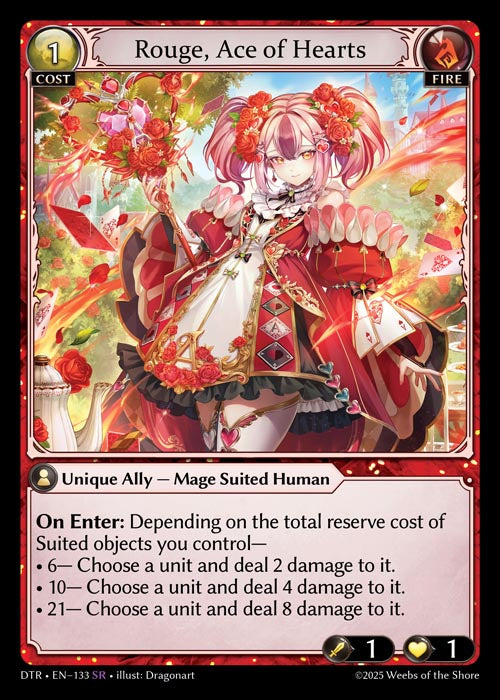 [Fire] Rouge, Ace of Hearts FOIL [DTR-133-SR]