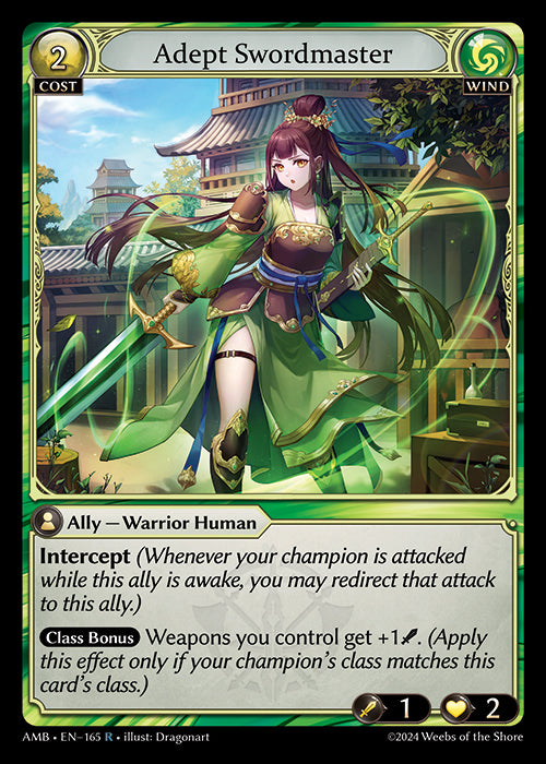 [Wind] Adept Swordmaster FOIL [AMB-165-R]