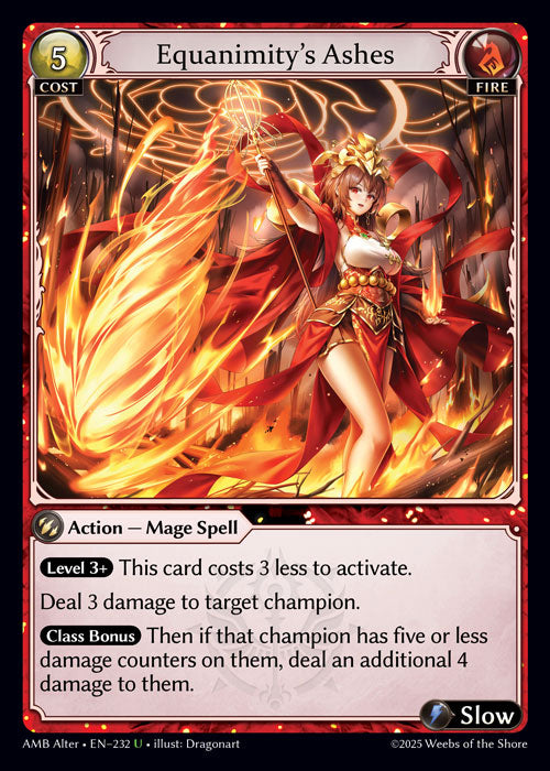[Fire] Equanimity's Ashes FOIL [AMB Alter-232-U]