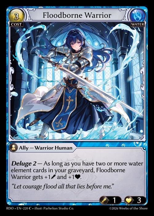 [Water] Floodborne Warrior CURIO FOIL [RDO-220-C]
