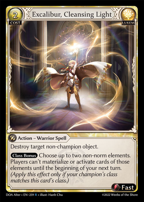 [Luxem] Excalibur, Cleansing Light FOIL [DOA Alter-259-R]