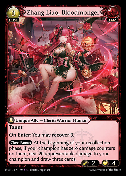 [Exia] Zhang Liao, Bloodmonger [HVN-194-SR]