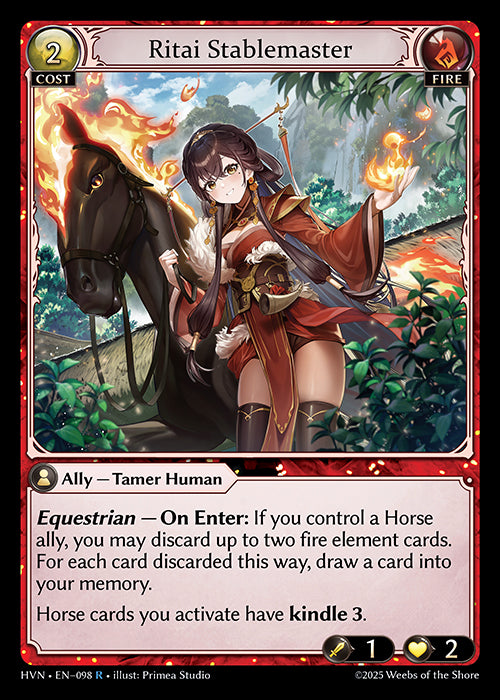 [Fire] Ritai Stablemaster FOIL [HVN-098-R]