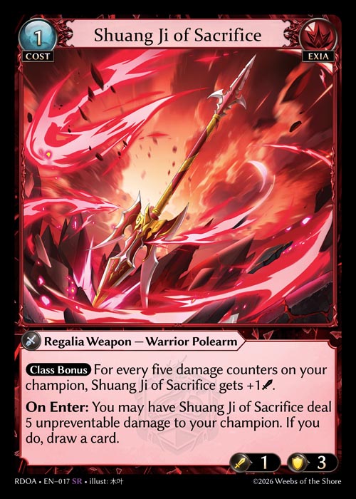 [Exia] Shuang Ji of Sacrifice FOIL [RDOA-017-SR]
