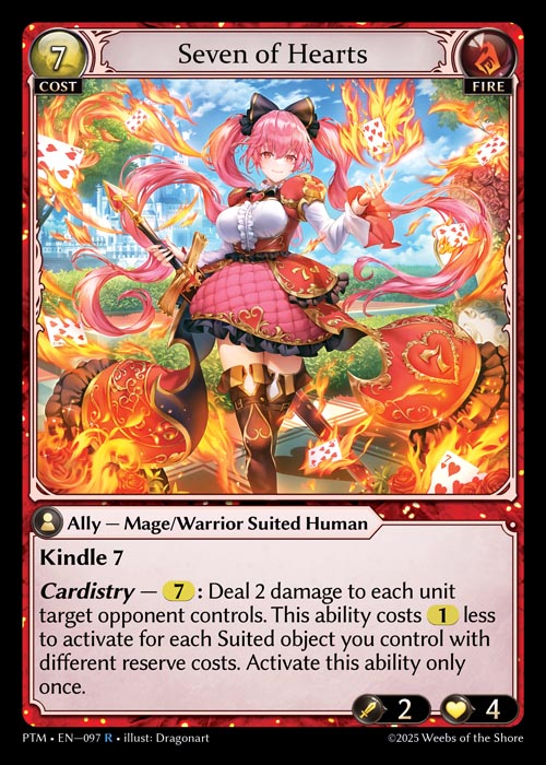 [Fire] Seven of Hearts [PTM-097-R]