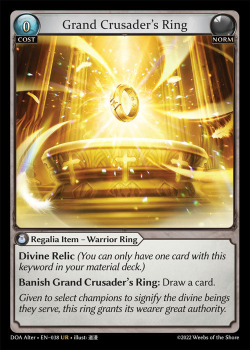 [Norm] Grand Crusader's Ring [DOA Alter-038-UR]