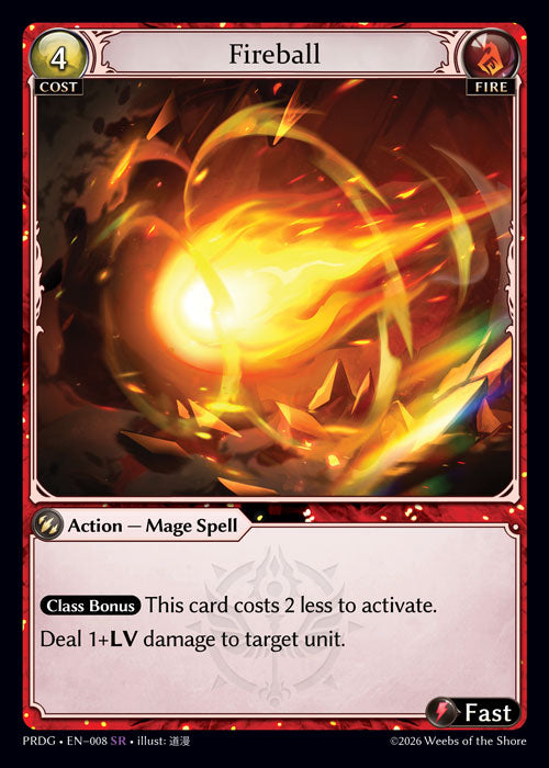 [Fire] Fireball GRIMOIRE FOIL [PRDG-008-SR]