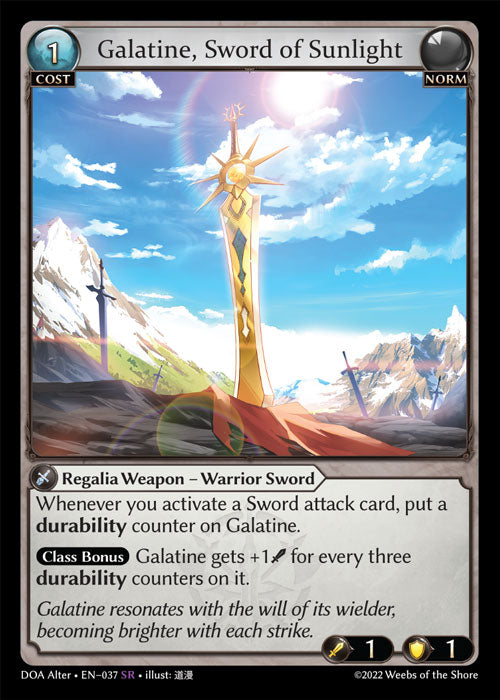 [Norm] Galatine, Sword of Sunlight FOIL [DOA Alter-037-SR]