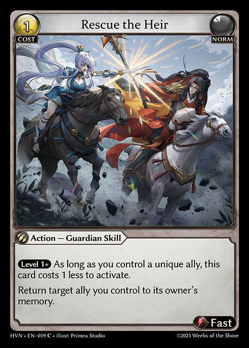 [Norm] Rescue the Heir FOIL [HVN-059-C]
