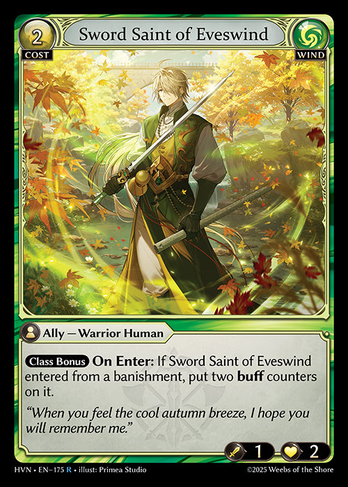 [Wind] Sword Saint of Eveswind FOIL [HVN-175-R]