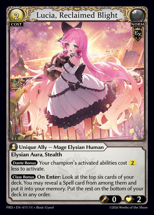 [Exalted] Lucia, Reclaimed Blight [PRD-073-SR]