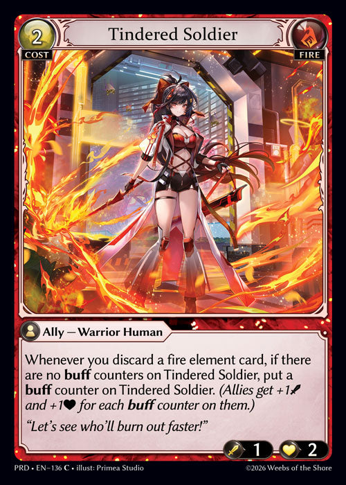 [Fire] Tindered Soldier FOIL [PRD-136-C]