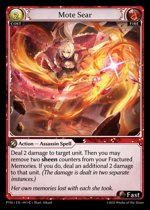 [Fire] Mote Sear CURIO FOIL [PTM-091-C]