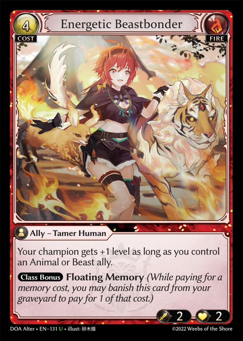 [Fire] Energetic Beastbonder FOIL [DOA Alter-131-U]
