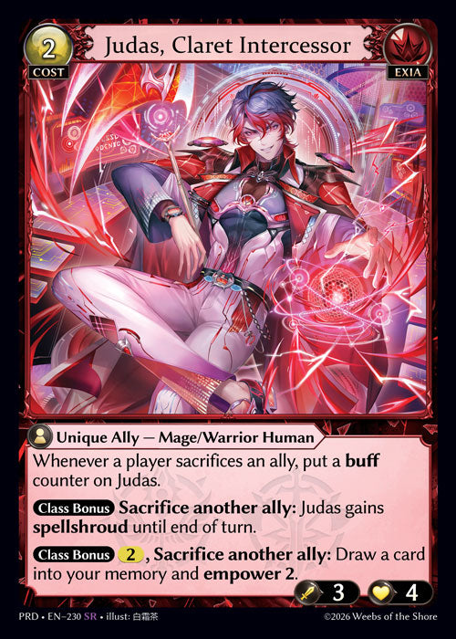 [Exia] Judas, Claret Intercessor FOIL [PRD-230-SR]