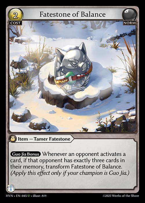 [Norm] Fatestone of Balance FOIL [HVN-045-U]