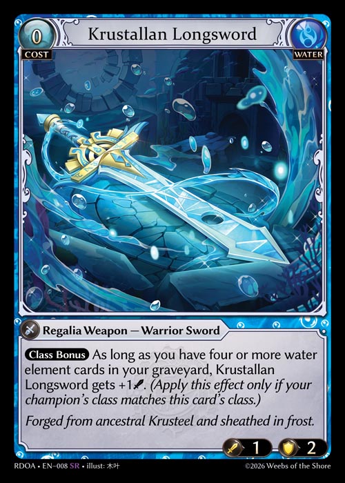 [Water] Krustallan Longsword FOIL [RDOA-008-SR]