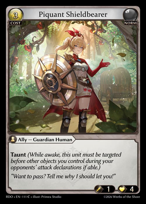 [Norm] Piquant Shieldbearer CURIO FOIL [RDO-111-C]