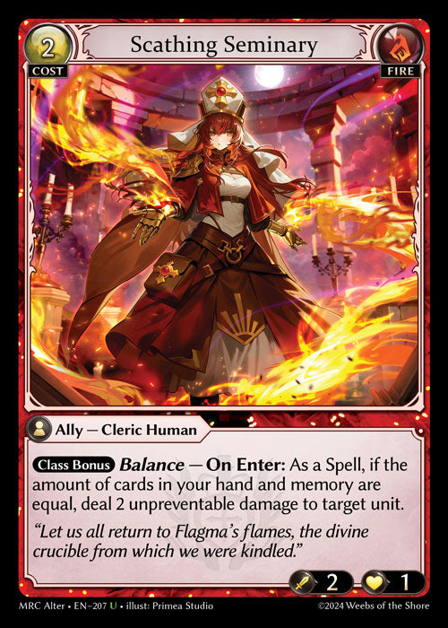 [Fire] Scathing Seminary [MRC Alter-207-U]