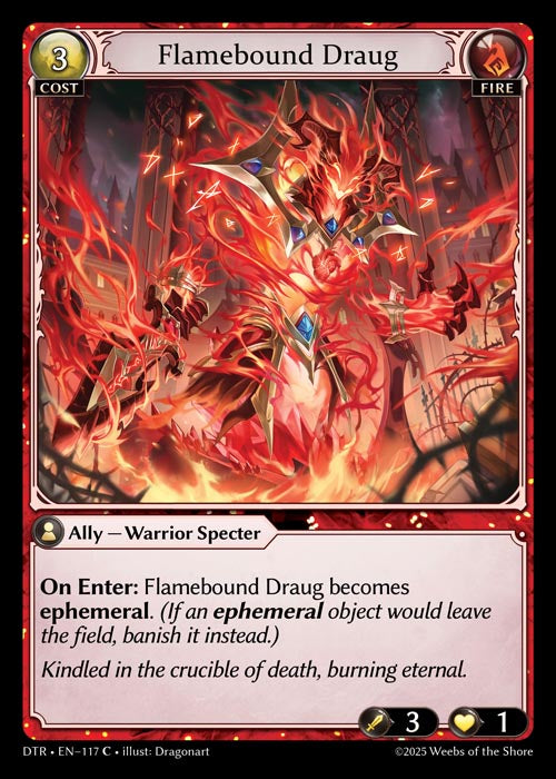 [Fire] Flamebound Draug FOIL [DTR-117-C]
