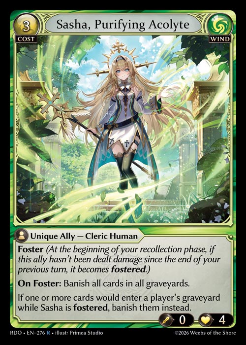 [Wind] Sasha, Purifying Acolyte [RDO-276-R]