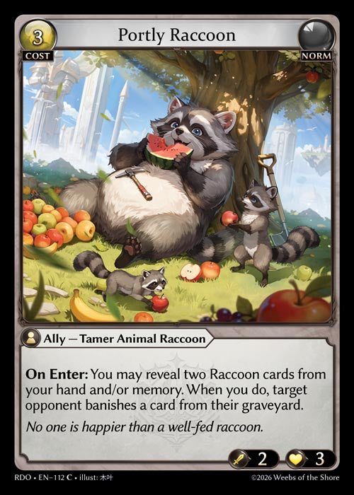 [Norm] Portly Raccoon FOIL [RDO-112-C]