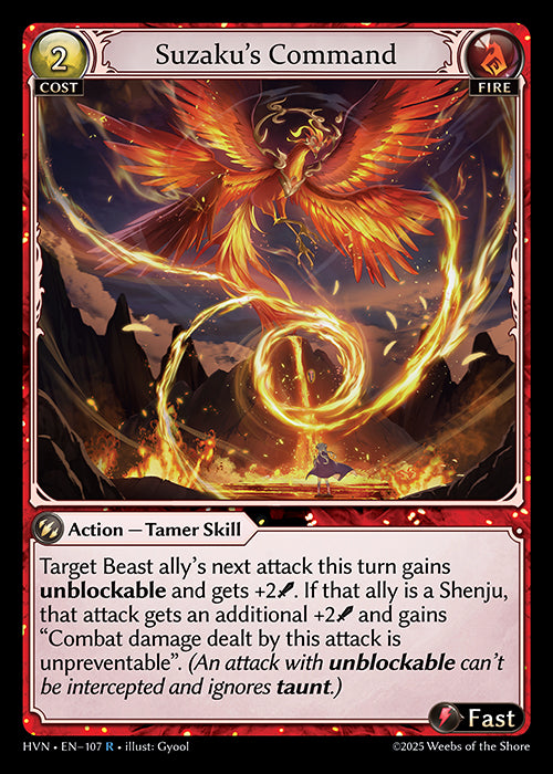 [Fire] Suzaku's Command FOIL [HVN-107-R]