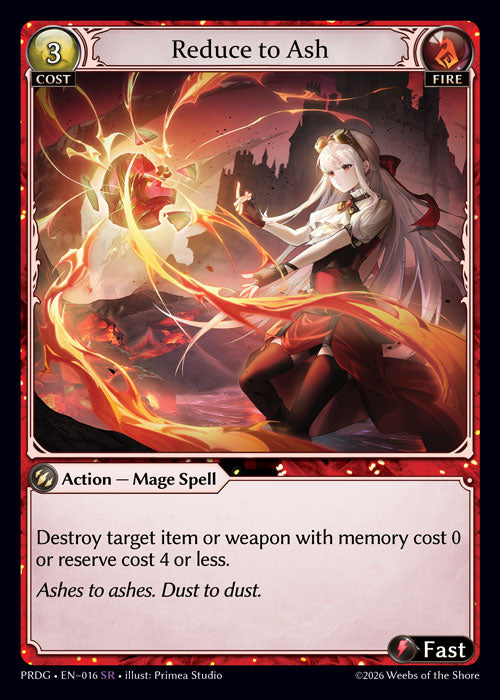 [Fire] Reduce to Ash GRIMOIRE FOIL [PRDG-016-SR]