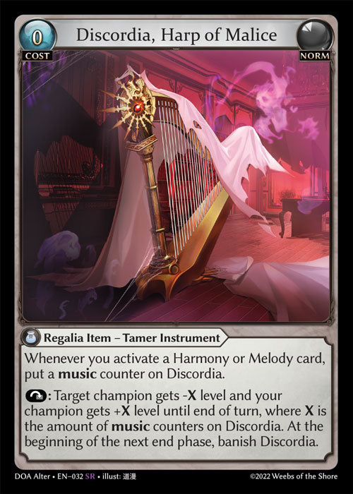 [Norm] Discordia, Harp of Malice [DOA Alter-032-SR]