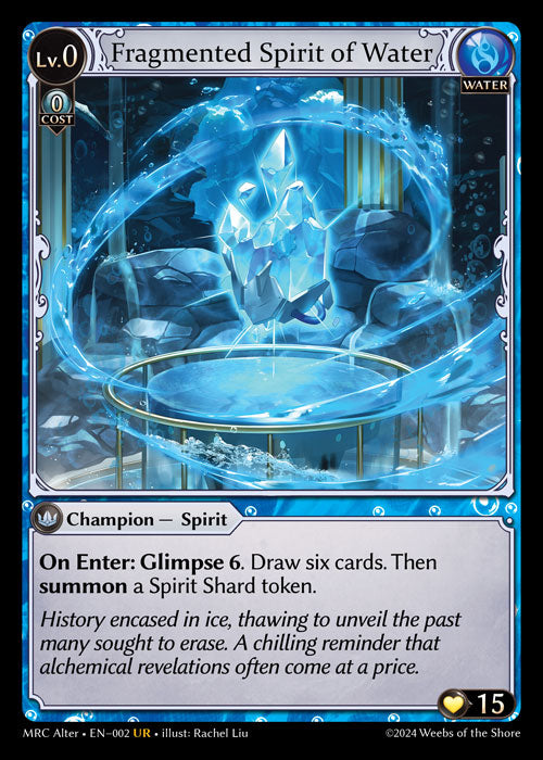 [Water] Fragmented Spirit of Water FOIL [MRC Alter-002-UR]