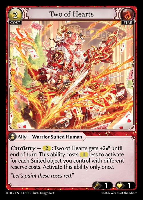 [Fire] Two of Hearts [DTR-139-U]