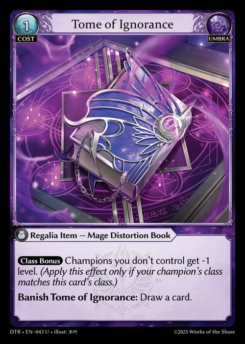 [Umbra] Tome of Ignorance FOIL [DTR-043-U]