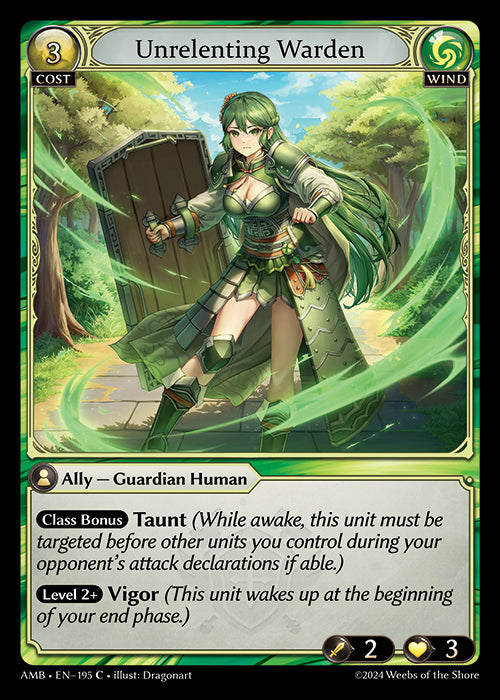 [Wind] Unrelenting Warden FOIL [AMB-195-C]