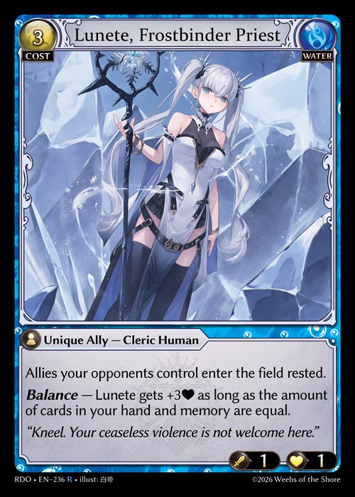[Water] Lunete, Frostbinder Priest [RDO-236-R]
