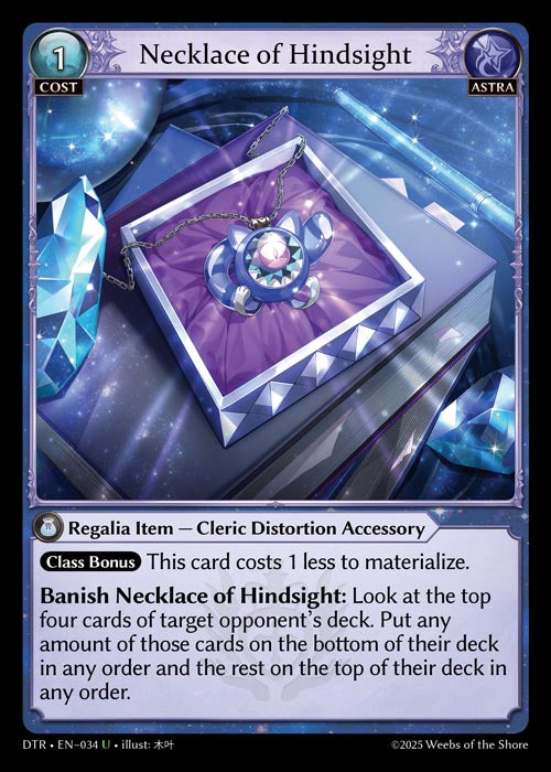 [Astra] Necklace of Hindsight FOIL [DTR-034-U]