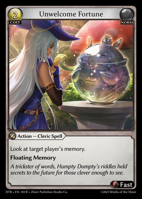 [Norm] Unwelcome Fortune FOIL [DTR-103-C]