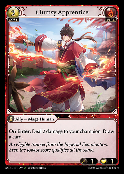 [Fire] Clumsy Apprentice FOIL [AMB-097-U]