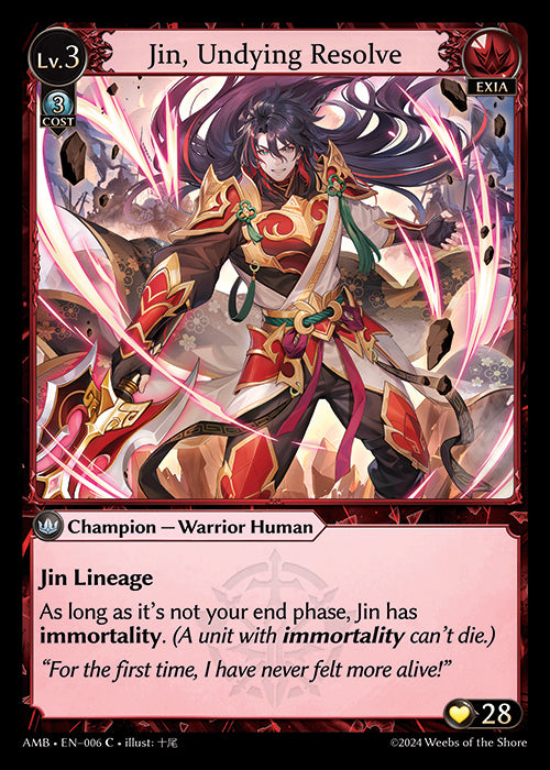[Exia] Jin, Undying Resolve FOIL [AMB-006-C]
